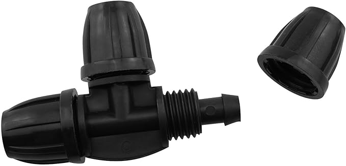 Barbed Tee DGZZI 4PCS Drip Irrigation Barbed Tee 3-Way Fitting 8mm/11mm Tubing for Garden Drip Tape Tubing Sprinkler System