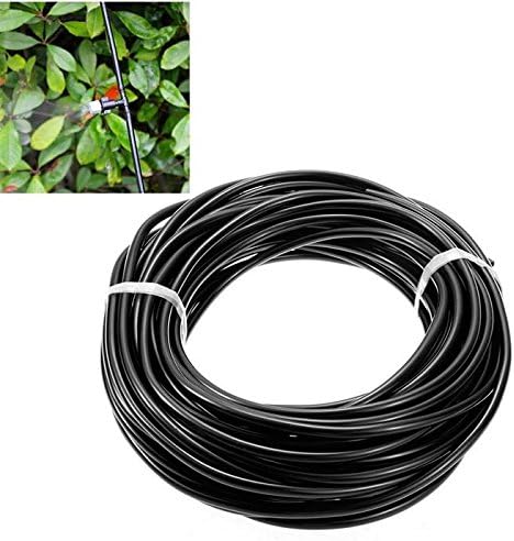 Drip Irrigation Hose, 20M 3/5mm Garden Distribution Tubing Watering Drip Pipe Micro Emitter Tube Hose Line Dripper System, for DIY Garden Irrigation System, Black