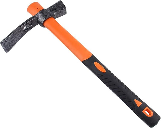 LUBAN Dual Head Hammer Hoe with Heavy Duty Forged Adze and Ergonomic Non-Slip Handle for Gardening, Hunting, Landscaping Outdoor 39mm/15-Inch