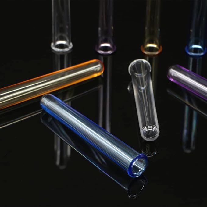 9Pcs Clear Test Tubes for Plant Propagation Station Hydroponic/Flowers for Home Office Desktop Decoration (9Pcs Clear Test Tubes)