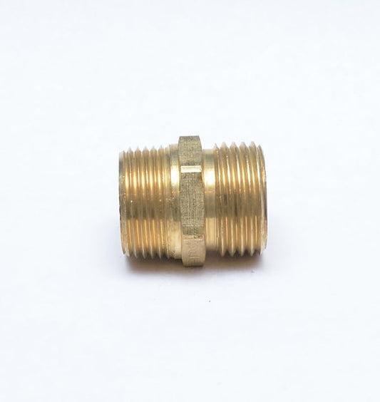 3/4" Male NPT MPT MIP to 3/4" Male GHT Garden Hose Thread Adapter Brass Fitting Fuel/Air/Water/Boat/Gas/Oil WOG House/Boat/Lawn/Power Wash/Irrigation