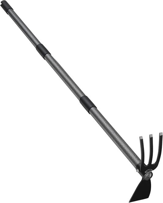 Hoe Garden Tool, 45 Inch Garden Hoe Long Handle for Weeding, Hoe Cultivator 2 in 1 Hand Garden Tools for Gardening Tools Planting