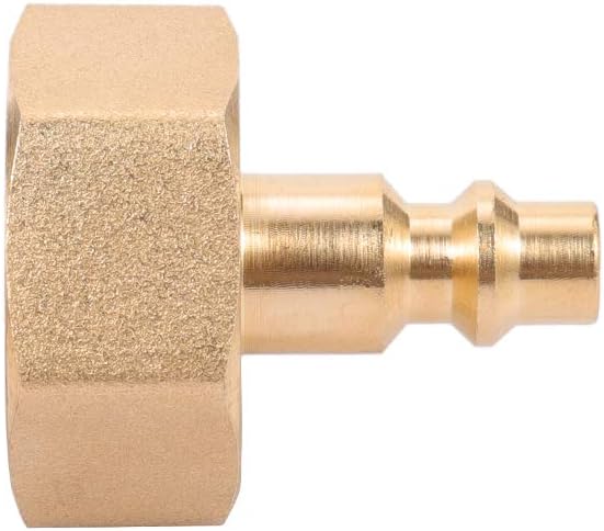 Air Compressor 1/4" Quick Connect Plug To GHT 3/4" Garden Hose Faucet Blow Out Adapter Fitting For Winterize Sprinkler Systems, RV, Camper, Outdoor Plumbing, Garden Hose 2PCS(FEMALE)