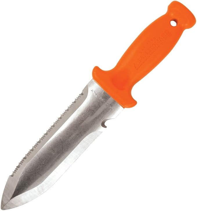 A.M. Leonard Deluxe Soil Knife, Orange – Hori Hori w/ 6-Inch Stainless Steel Blade