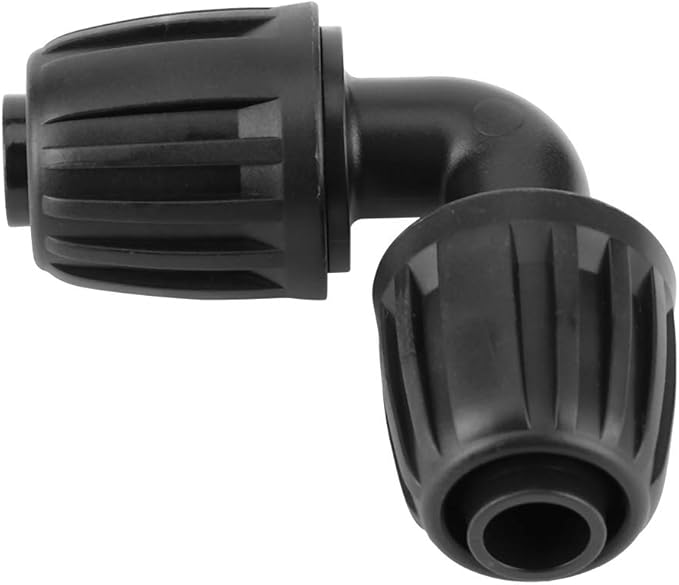 10Pcs Irrigation Fittings Elbow Connectors, 1/2 inch Lock Barbed Elbow Connectors for (1/2" ID x0.6-0.63" OD) 16mm Drip Tubing Barbed Connectors