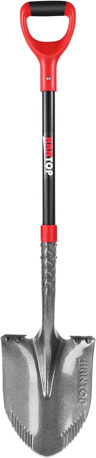 Digging Shovel Round Garden Shovel Heavy Duty Trenching Shovel for Gardening, Landscaping, Construction, 43 inches