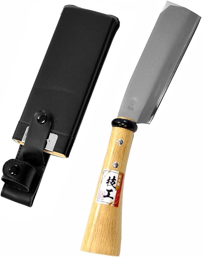 KAKURI Japanese NATA Tool Knife Small 6" Made in Japan, Bushcraft Hatchet Axe with Sheath for Camping, Outdoor, Campfire, Gardening