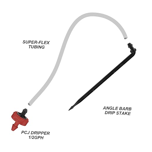 Netafim Automatic Irrigation Dripper Stake Assembly, 0.5 GPH, Bundle of 25 (24 Inches)
