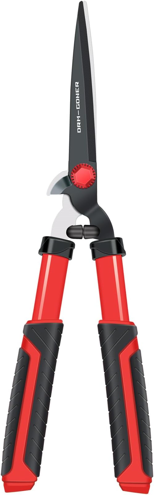 Garden Hedge Shear with Bypass Shear,Garden Hedge Trimmer with Shock Absorbing Cushion,Hedge Clipper for Trimming Border,Bush