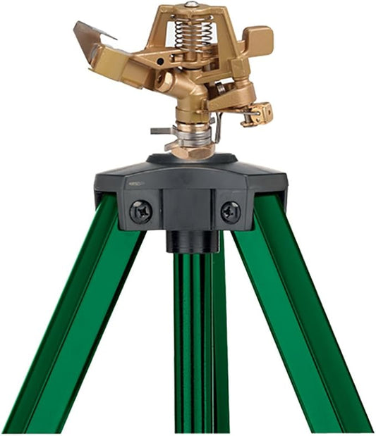 Orbit 1/2 -inch Heavy-Duty Zinc Impact Sprinkler on Adjustable 22 - 48-inch Metal Tripod