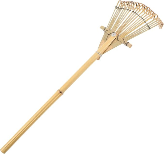 Yardwe Yard Leveling Rake Leaf Scoops Hand Rakes Short Handle Rake Planting Mini Gathering Leaf Tool Rakes for Gardening Lawn Tools Small Rake with Handle Statue Wooden Toddler Adjustable
