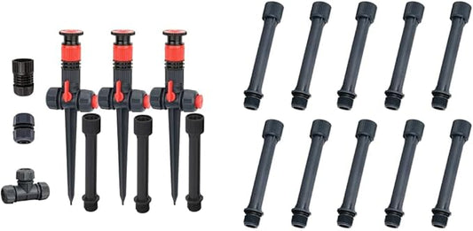 Eden 96093 Multi-Adjustable Flex Design Garden Sprinkler Set with Extensions, Great for DIY Gardening