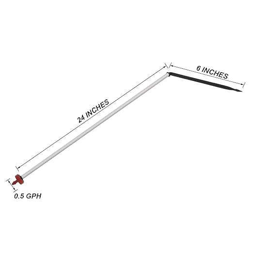 Netafim Automatic Irrigation Dripper Stake Assembly, 0.5 GPH, Bundle of 25 (24 Inches)