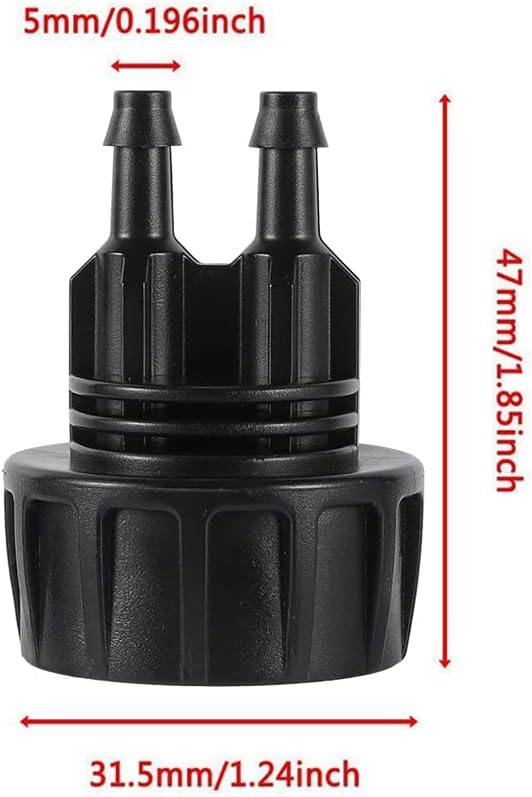 US Standard Faucet Adapter， 3/4'' to 1/4'' Hose Adapter Convert 3/4" Female GHT to 1/4" Irrigation Tubing,for Irrigation Fittings Misting Cooling Systems (2 -Way to 1/4" Pipe Connector)