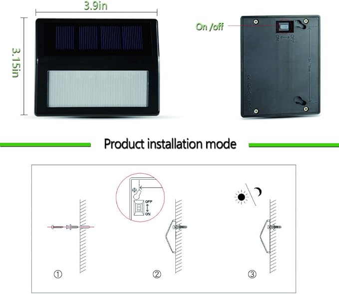Solar Lights Outdoor, Waterproof Solar Powered Deck Step Lights for Patio Garden Backyard Garage Driveway Pathway Outside Wall Lighting (Cool White/12 Pack)