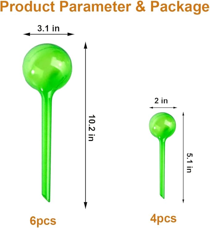 MOONSOUND Plant Watering Dispenser, 10Pcs Plant Watering Devices, Premium Plant Automatic Waterer, Indoor Outdoor Plant Self Watering Spikes, Pot Flower Self Watering Bulbs