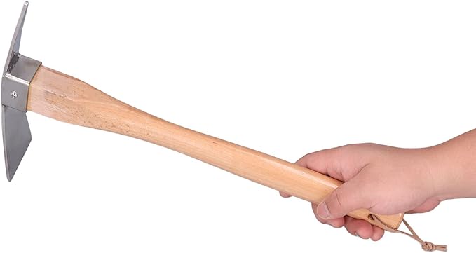 Hoe Garden Tool, Simple Practical Small Volume Light Weight Pick Axe for Pot Culture for Courtyard for Gardening