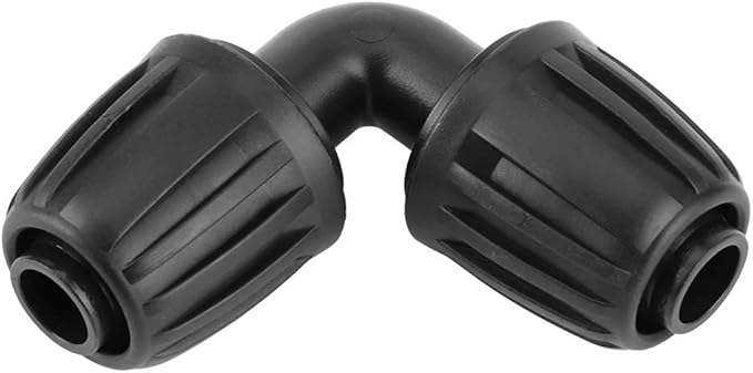 10Pcs Irrigation Fittings Elbow Connectors, 1/2 inch Lock Barbed Elbow Connectors for (1/2" ID x0.6-0.63" OD) 16mm Drip Tubing Barbed Connectors