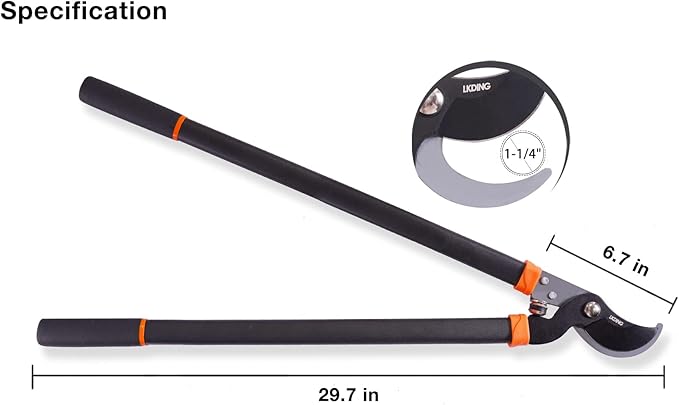 30'' Bypass Loppers Pruners Heavy Duty Garden Shear Tree Trimmer Branch Cutter Shrub Care Tool