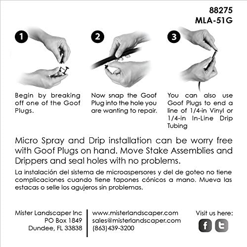 Mister Landscaper MLA-51G Drip Irrigation Goof Plugs (16 Quantity)