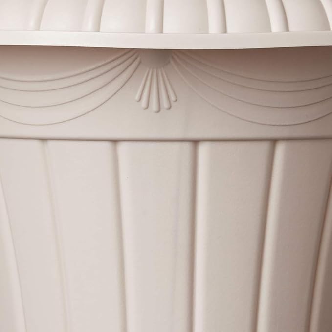 PL20TP Classic Traditional Plastic Urn Planter Indoor/Outdoor, 10" x 12", Taupe