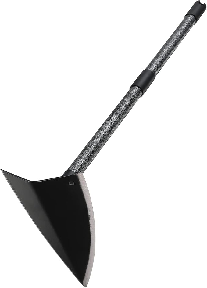 Hoe Garden Tool,Triangle Gardening Hoe with Sharp Blade for Digging,Weeding,Cutting and Loosing Soil,72 Inch Adjustable Length Metal Handle…
