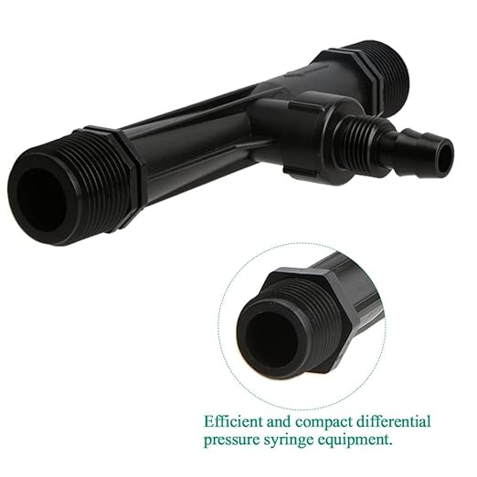 YXQ 1Inch Irrigation Venturi,Fertilizer Mixer Injectors Tube Agriculture Tool Plastic Black for Outdoor Garden Farm Lawn 2Pcs