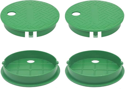 Bandelt Sprinkler Valve Box Cover Lid for Automatic Irrigation Water System Lawn, Yard, Outside ID 5.5" OD 6"-4 Pack