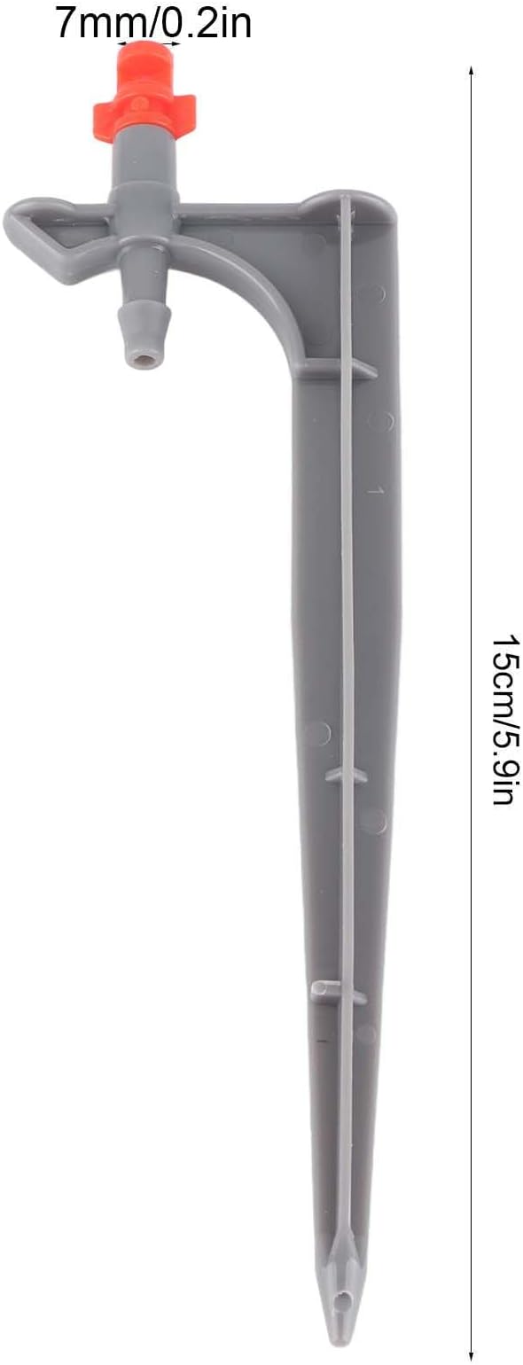 Garden Irrigation System, 20Pcs/Bag Irrigation Dripper with Ground Insert Fruit Tree Drip Irrigation Emitters for for 1/4" Drip Irrigation Tubing(360 Degree with Plunger)