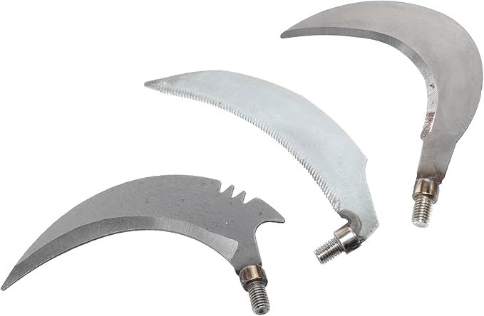 DOITOOL Gardening Sickle 6pcs Carbon Harvest Weeder Weeders Handle Heads Sickles Hand Replacement Steel Tools Chopping Fishing Parts Manual Gardening Without Accessories Weeding Supplies