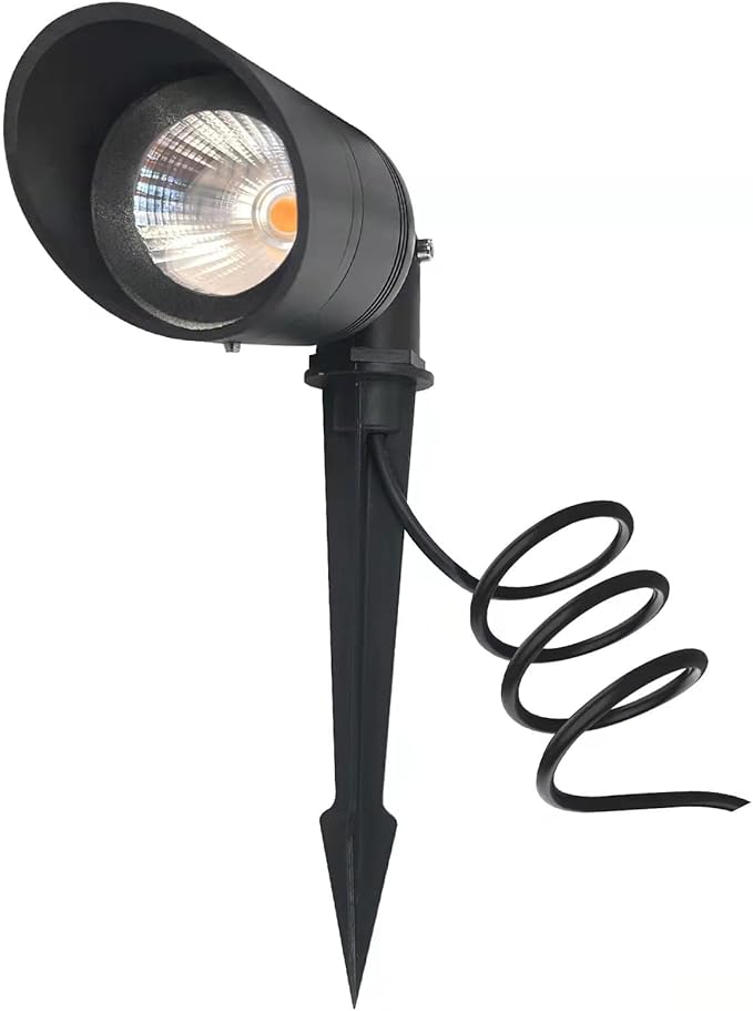 LED Landscape Lights,Ground Light,5W Outdoor Pathway Garden Yard Spotlight,IP65 Waterproof Garden Floodlight,Outdoor Spotlight with Stake,3000K Warm White Spot Lights