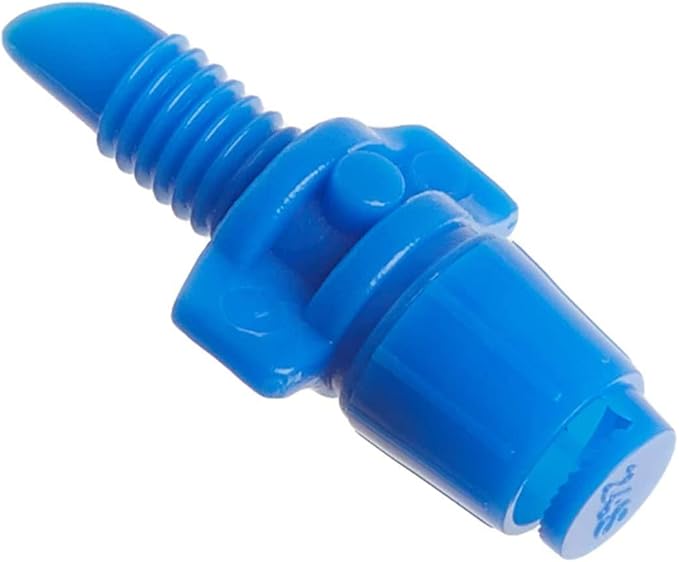 Raindrip 180JET010B, Micro Spray Jet, Half-Circle Pattern, Fan Spray, with 10-32 Threaded Inlet, Drip Irrigation Emitters for Drip Irrigation Gardening Systems, 10-Pack, Blue