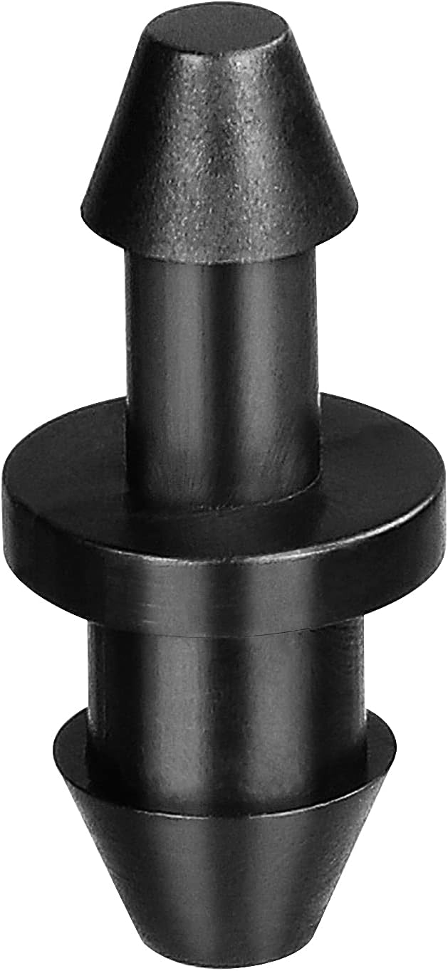 JAYEE 50 Pieces 1/4" Drip Tubing Fittings End Plug, 1/4 Inch Drip Irrigation Barbed End Closure for Home Garden Sprinkler Systems
