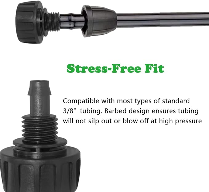 Hooshing 4PCS 3/8 Inch Drip Irrigation Tubing to Faucet Garden Hose Adapter 3/4" to 3/8" Irrigation Hose Adapter Reusable Connector Fittings for Garden Supplies