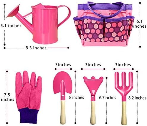 Kids Garden Tools Set with Storage Bag for Girl