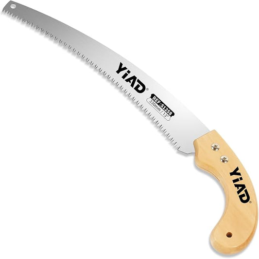 Hand Pruning Saw, 13" Curved Blade Handsaw, Hunting Saw Gardening Hand Tools Wood Working Tools, Tree Branch Cutter Wood Saw with Hanging Scabbard for Tree Trimming Woodworking Hunting Camping