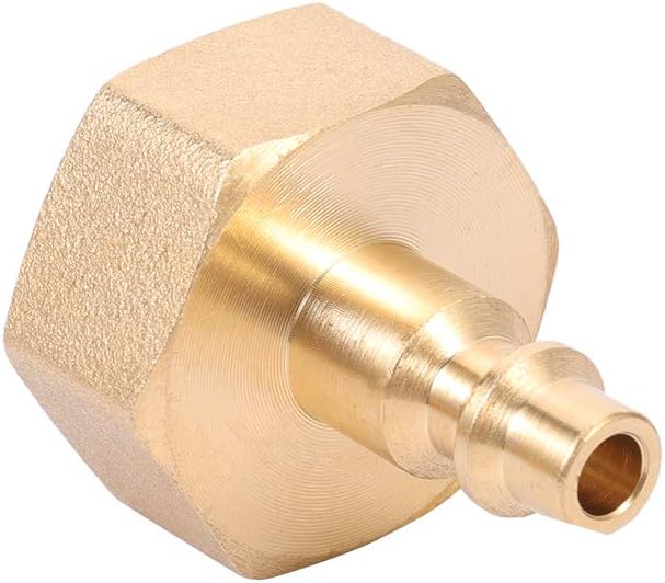 Air Compressor 1/4" Quick Connect Plug To GHT 3/4" Garden Hose Faucet Blow Out Adapter Fitting For Winterize Sprinkler Systems, RV, Camper, Outdoor Plumbing, Garden Hose 2PCS(FEMALE)