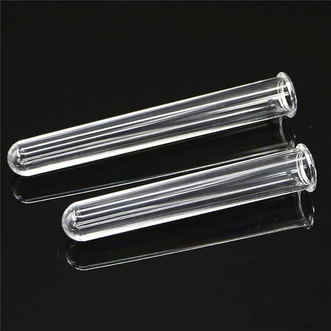 18Pcs Clear Test Tubes for Plant Propagation Station Hydroponic/Flowers for Home Office Desktop Decoration (18pcs)