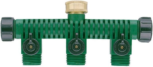 Orbit 20 Pack 5 Port Hose Faucet Watering Manifold with Three Shut Off Valves