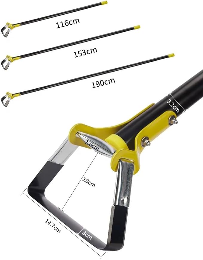 Hoe Garden Tool, Scuffle Garden Hoe with Long Handle, Adjustable Hula Hoe for Easy Weeding (75 Inch)