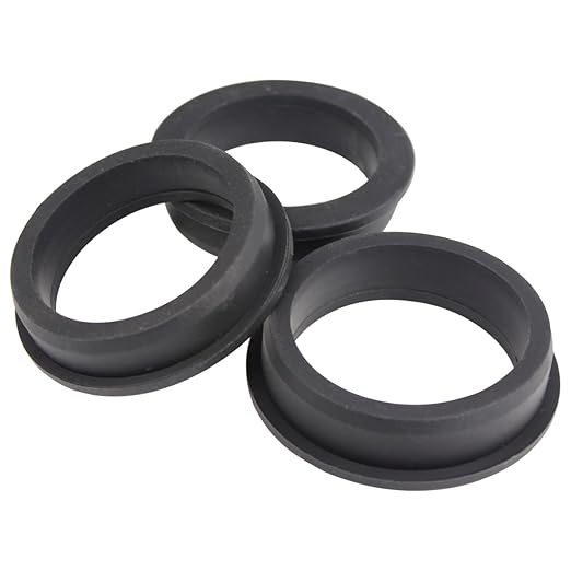 2-1/2 Inch Drill Hole, 2-1/16 Inch ID Silicone Rubber Grommets for Wiring, Large Top Hat Grommets for Tubes Wires Cables, L-Shape O-Ring Hose Gasket in Hydroponic Irrigation Systems, 3 Pack