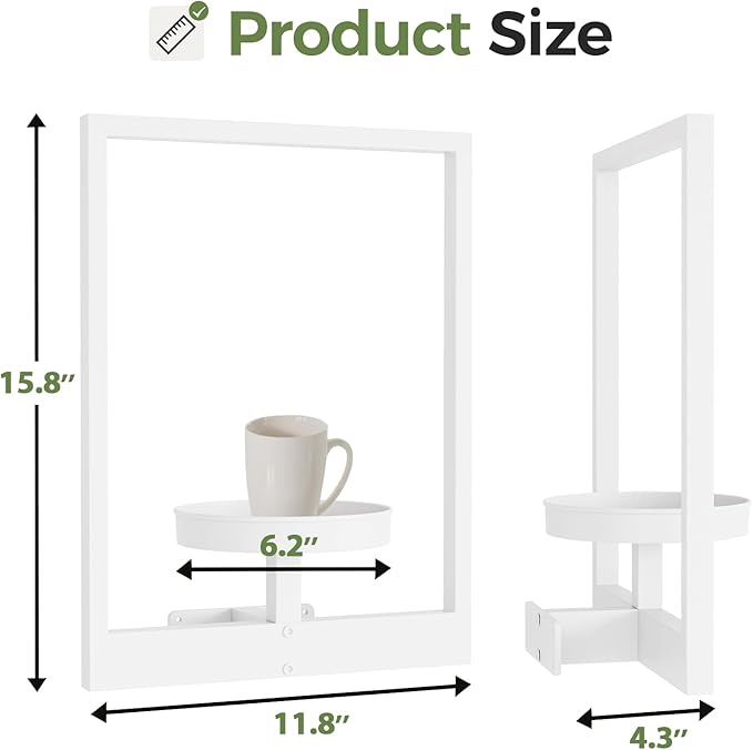 Bamworld Wall Plant Hanger Indoor Wall Planters for Indoor Plants Window Plant Shelves Wall Plant Holder Plant Stand Indoor Wall Decor, Plant Decor, Room Decor, White (Patent Design)