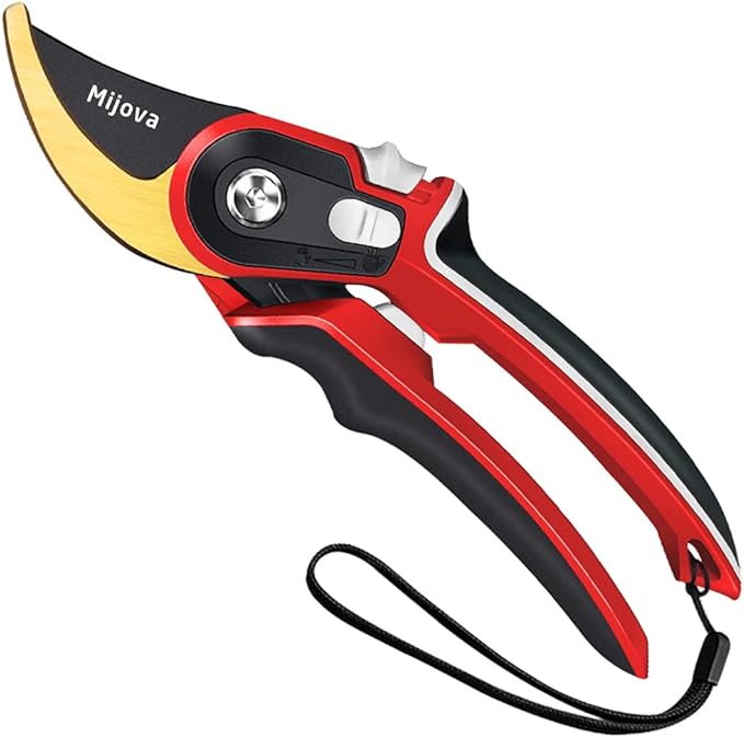 Garden Clippers,Pruners for Gardening,Pruning Shears,Gardening Tools for Trimming Rose,Floral,Tree Plants,Sharp Garden Scissors, Arthritis Weak Hand Snips (MJ004)