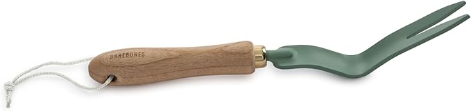 Barebones Dandelion Weeding Fork - Gardening Hand Tools - Japanese Hand Weeder, Weed Puller, and Weed Remover Tool (Ash/Mint)