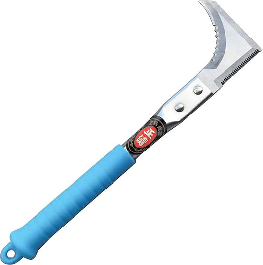 Kosoyo Crack Weeder Crack Weeding Tool Sawtooth Wave Manual Scythe Stainless Steel Gardening Tool -11.42"