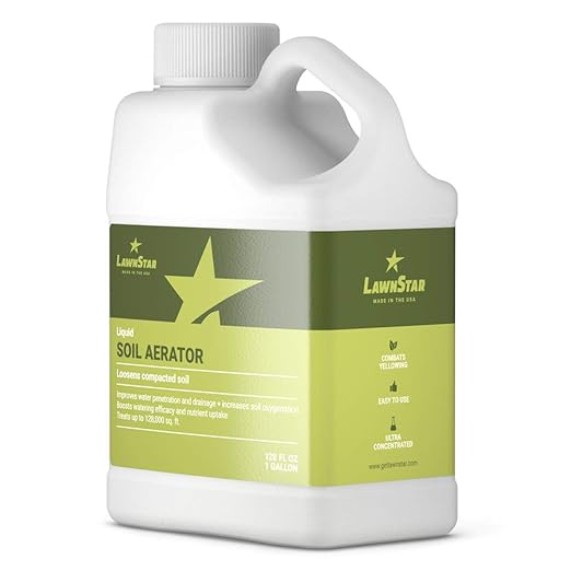 Liquid Lawn Aerator (1 Gallon) - Loosens & Conditions Compacted Soil - Alternative to Core and Mechanical Aeration - Improves Water Penetration, Drainage & Soil Oxygenation - American Made