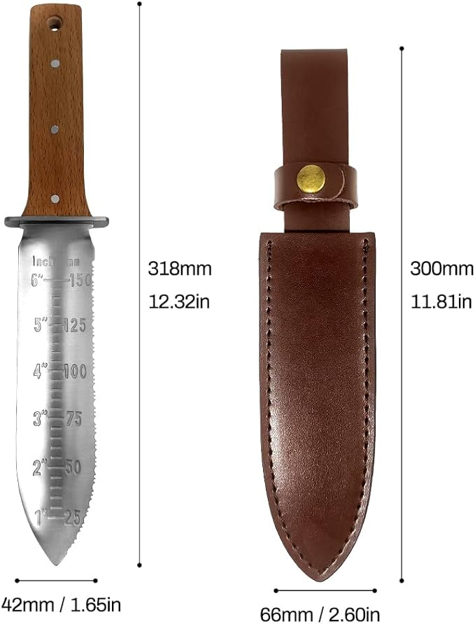 Minamino Hori Hori Garden Knife,Ideal for Gardening Weeding Digging Cutting Planting Landscaping