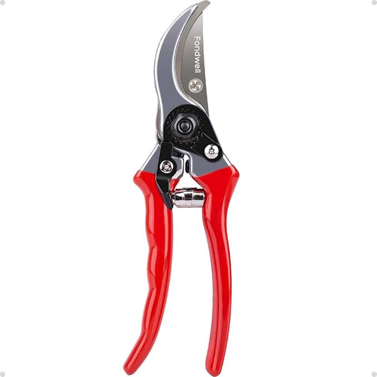 Fondwell 8.5" Bypass Pruning Shears for Gardening: Heavy Duty Garden Clippers Hand Pruners of High Cutting Efficiency