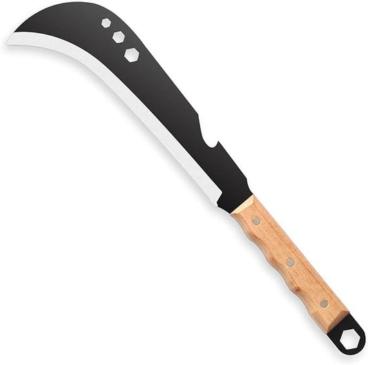 Sickle Machete for Yard Work Machetes for Cutting Trees Billhook Brush Clearing Sickle Garden Tool Brush Axe Harvest Knife Heavy Duty Machete Sickle for Gardening Billhook Machete Camping