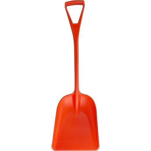 SPARTA 41077EC24 Plastic Sanitary Shovel, Food Safe Plastic Shovel For Commerical Kitchens, 14 Inches, Orange, (Pack of 3)